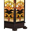 LumiLamp 5LL-5780 Lampe de table Tiffany 18x18x45 cm Beige Marron Verre Carré