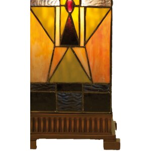 Tiffany lampe de table 18x45 cm brun