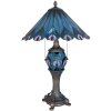 LumiLamp 5LL-5829 Lampe de table Tiffany Ø 40x65 cm Bleu Rouge Verre