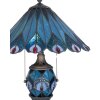 LumiLamp 5LL-5829 Lampe de table Tiffany Ø 40x65 cm Bleu Rouge Verre