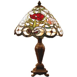 Tiffany lampe de table Ø 32x47 cm rouge multicolore