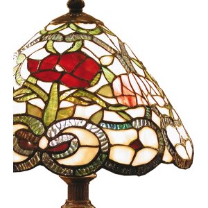 Tiffany lampe de table Ø 32x47 cm rouge multicolore