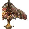 Tiffany lampe de table Ø 43x58 cm rouge multicolore