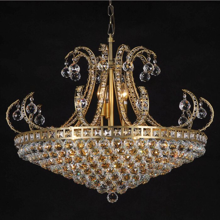 Lustre Ø 80 cm en fer-verre - 5LL-CR29 Clayre Eef