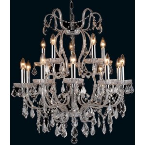 Lustre Ø 71 cm en fer-verre - 5LL-CR62 Clayre Eef