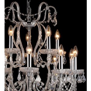 Lustre Ø 71 cm en fer-verre - 5LL-CR62 Clayre Eef