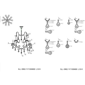 Lustre Ø 71 cm en fer-verre - 5LL-CR62 Clayre Eef