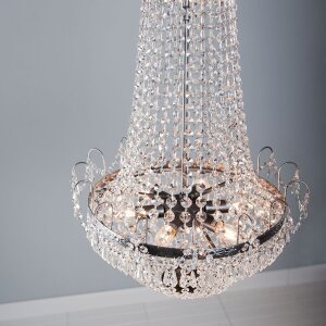 Lustre Ø 50 cm en verre-fer - 5LL-CR91 Clayre Eef