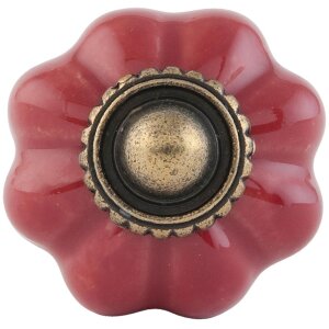 Bouton de meuble Ø 3 cm en rouge - 63501