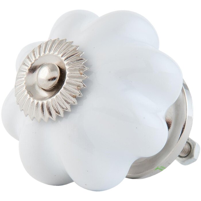 Bouton de meuble Ø 4 cm en blanc - 63514