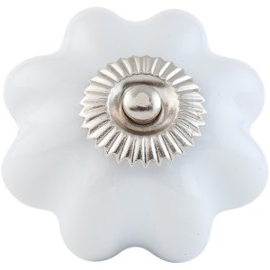 Bouton de meuble Ø 4 cm en blanc - 63514