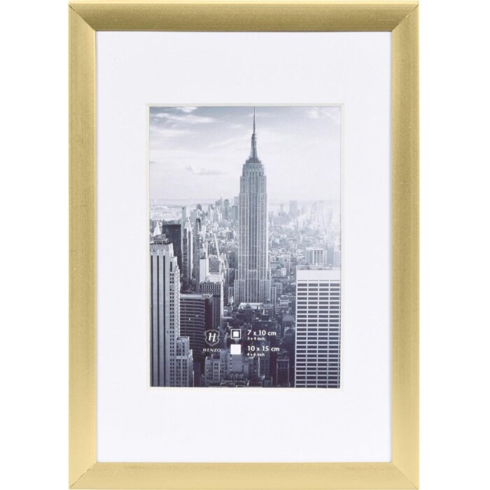 Cadre photo alu Manhattan 10x15 cm or