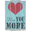 Clayre & Eef 6H1059 Plaque de texte Love 40x60 cm bleu