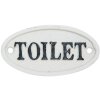 TOILET - Plaque de texte 10x5 cm blanc