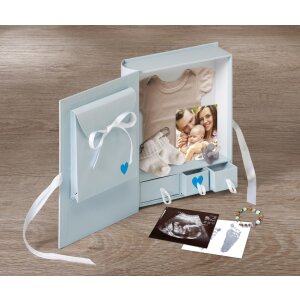 Walther Babybox Baby Animal bleu 27x24,5x7 cm