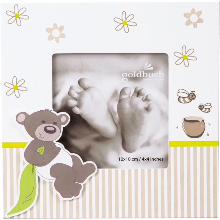 Goldbuch cadre bébé ourson en miel 10x10 cm