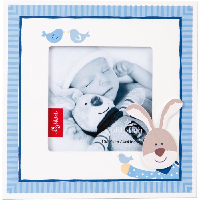 Semmelbunny Baby cadre portrait bleu pour 1 photo 10x10 cm