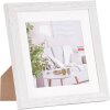 Henzo cadre photo Modern 20x20 cm blanc avec passe-partout 13x13 cm