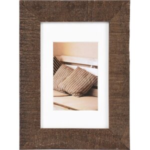 Cadre en bois Driftwood 10x15 cm brun foncé