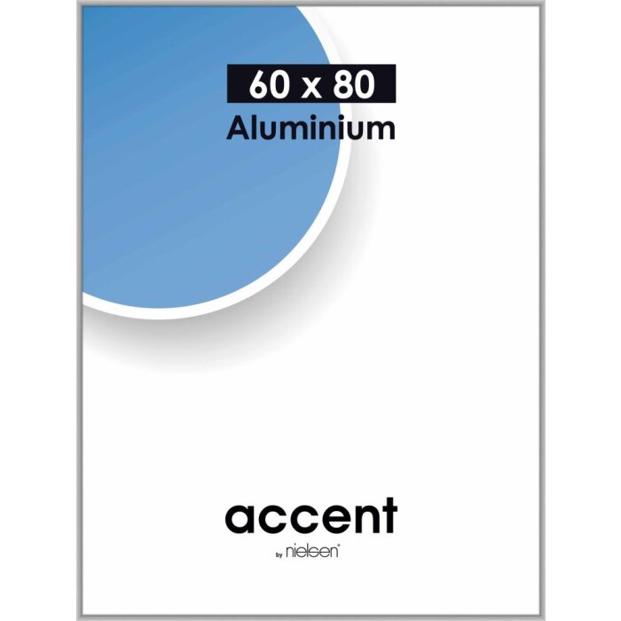 Accent cadre alu 60x80 cm argent mat