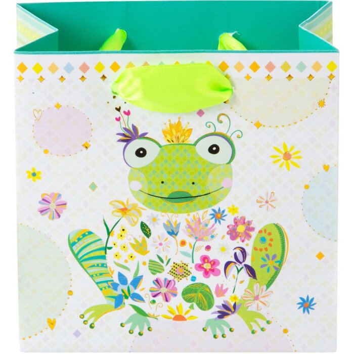 Pochette cadeau HAPPY FROG 10x10 cm