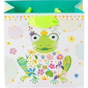 Pochette cadeau HAPPY FROG 10x10 cm