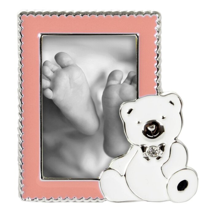 Sweet Bear Cadre photo bébé 5x8 cm rose