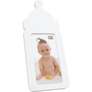 Cadre enfant biberon blanc bois 8,0 x15,0 cm