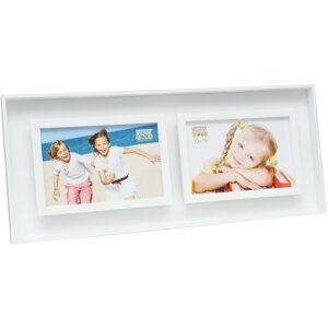 Cadre double S68DK1 blanc 2 photos 10x15 cm