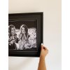 Cadre photo en bois Deknudt avec passe-partout S67NK noir 20x30 cm