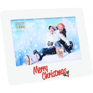 Cadre photo blanc bois 10,0 x15,0 cm Merry Christmas