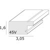 Cadre plastique Deknudt S45VK blanc 20x20 cm