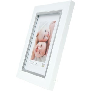 Cadre photo blanc plastique 18,0 x24,0 cm S45VK