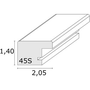 Cadre en bois S45S blanc 70,0 x100,0 cm