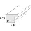 Cadre en bois S45S blanc 70,0 x100,0 cm