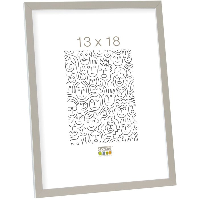 Cadre photo gris-blanc bois 18,0 x24,0 cm S43AL