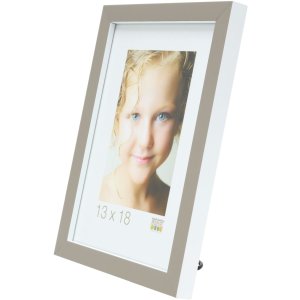 Cadre photo gris-blanc bois 18,0 x24,0 cm S43AL