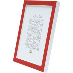 Cadre photo rouge-blanc bois 10,0 x15,0 cm S43AL