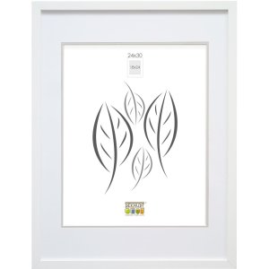 Cadre en bois S43AK1 blanc 18x24 cm (13x18 cm)