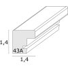 Cadre en bois S43AK1 blanc 20x25 cm (15x20 cm)