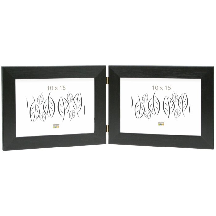 Cadre double S41VH2H2H noir plastique 10,0 x15,0 cm