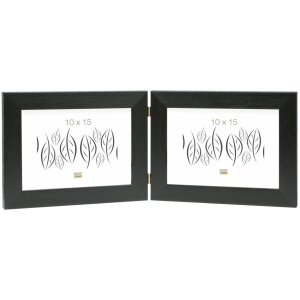 Cadre double S41VH2H2H noir plastique 10,0 x15,0 cm