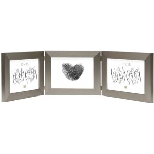 Cadre triple S41VD1 Deknudt argent 3 photos 13x18 cm paysage