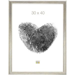 Cadre photo argent S40CD2 bois 30,0 x40,0 cm