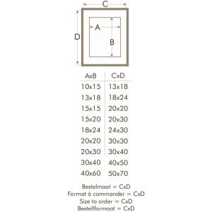 Cadre photo avec passe-partout taupe bois 13,0 x18,0 cm;10,0 x15,0 cm S223K