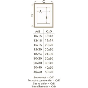 Cadre photo avec passe-partout blanc bois 13,0 x18,0 cm;10,0 x15,0 cm S223K