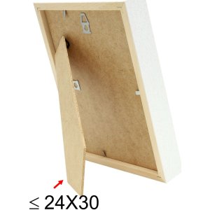 Cadre photo avec passe-partout blanc bois 40,0 x50,0 cm;30,0 x40,0 cm S223K