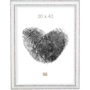 Cadre photo blanc-brun bois 20,0 x28,0 cm S221H