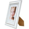 Cadre photo blanc-brun bois 20,0 x28,0 cm S221H