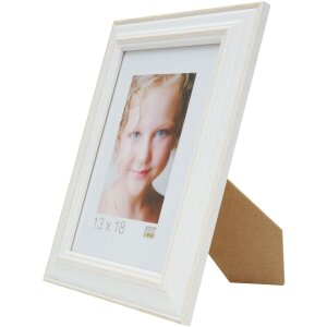 Cadre photo blanc-beige bois 20,0 x28,0 cm S221H